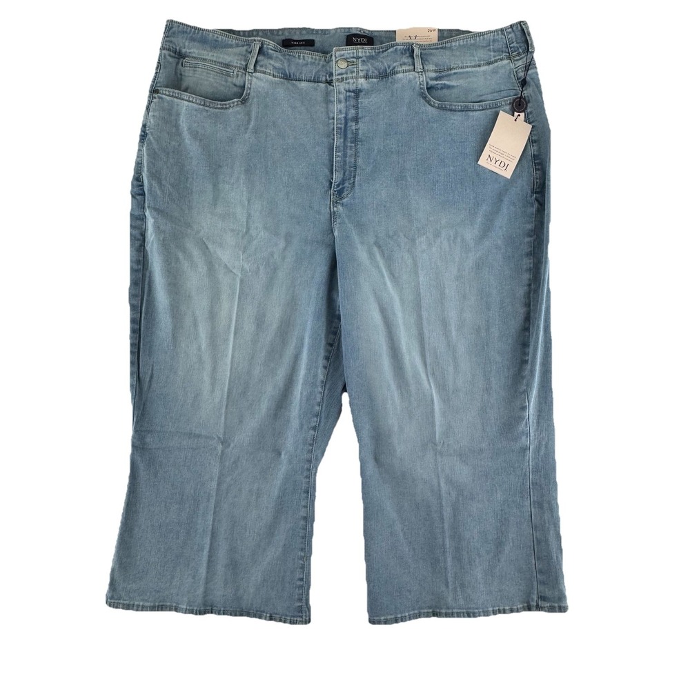 NYDJ Cool Embrace Wide Leg Denim‎ Crop Jeans 26W Daybreak Blue